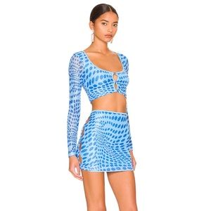 Gianna Skirt Set in Blue Size S Revolve Superdown